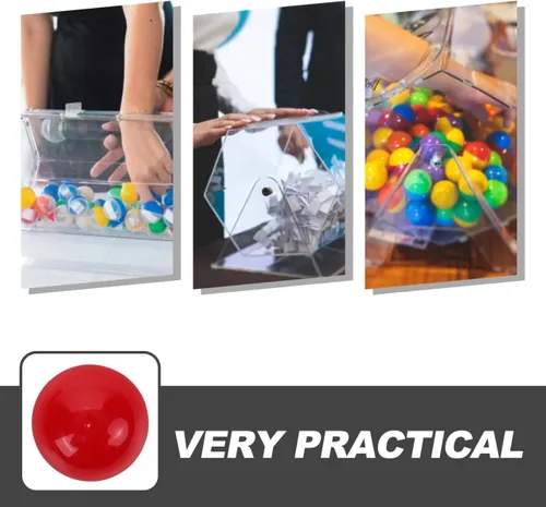 Vista 4 de 25pcs bolas de rifa bolas de bingo sin número bolas huecas de plástico 40MM rojo