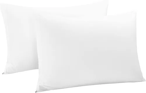 Vista 12 de uxcell Fundas de almohada tejidas de 100% algodón egipcio, fundas de almohada suaves y transpirables con cierre de cremallera, 2 fundas de almohada