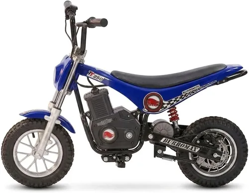 Vista 7 de Burromax TT250 Motocicleta de tierra eléctrica para niños, 250w 24v 7ah, 2 velocidades, hasta 14 mph, para ciclistas de hasta 150 lb, mini bicicleta