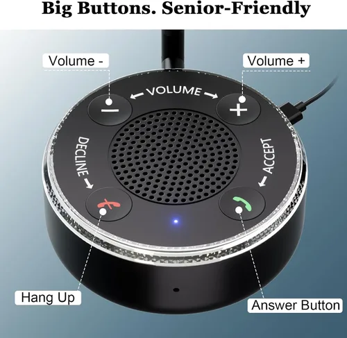 Vista 2 de PebblePulse Amplificador de timbre para teléfono celular, tono de llamada fuerte de 120 dB con alerta de flash LED, conexión automática Bluetooth