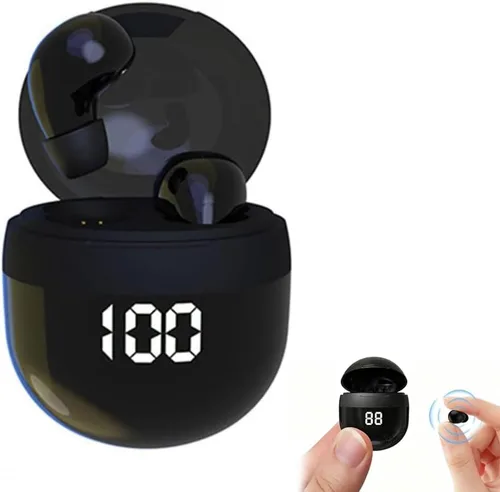 Vista 5 de Mini auriculares invisibles inalámbricos Bluetooth, auriculares para Dorado