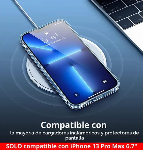 Vista 6 de SPIDERCASE Funda solo para iPhone 13 Pro Max, funda delgada compatible con iPhone 13 Pro Max de 6.7 pulgadas, transparente