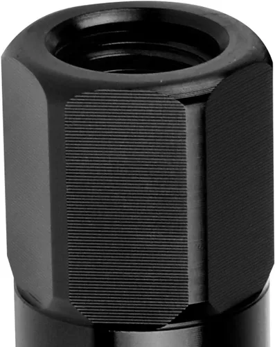 Vista 5 de J2 Engineering - 20 tuercas M12 x 1.25 7075-T6 de aluminio de 3.543 in con adaptador de enchufe (negro)