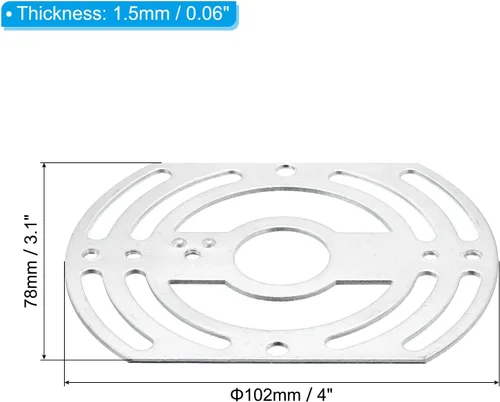 Vista 2 de PATIKIL Soporte de montaje para lámpara, paquete de 4 barras transversales de luz, placa de montaje para ventilador de techo, universal con tornillo