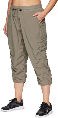 Vista 19 de RBX Pantalón capri tejido ligero con cordón para mujer, talla grande