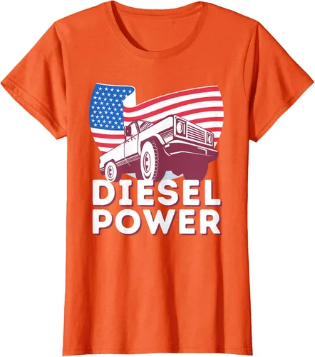 Vista 33 de Diesel Power American Flag - Camiseta de camioneta de mecánico diésel, Negro, S
