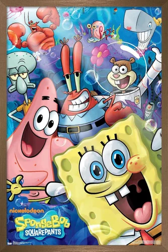 Vista 14 de Trends International Nickelodeon Spongebob - Póster de pared Joy, 14.725 x 22.375 pulgadas, versión con marco de madera tipo granero