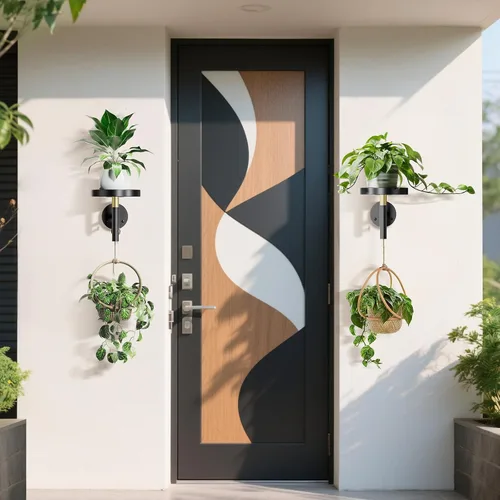 Vista 7 de YUOROS Paquete de 3 Soportes de Plantas de Pared, Macetas de Pared para Plantas de Interior, Estanterías Colgantes para Plantas de Ventana, Negro