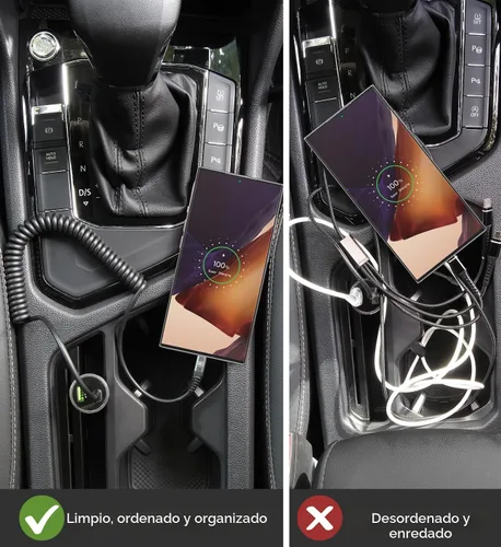 Vista 6 de Cable USB C a C de 3 pies, paquete de 2 cables de carga USB C en espiral para automóvil tipo C, cable de carga rápida para iPhone
