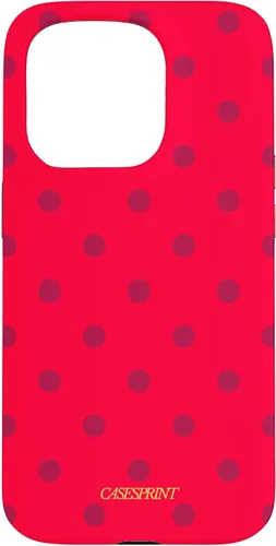 Vista 14 de Carcasa para iPhone 17 con diseño de lunares de sandía rojos