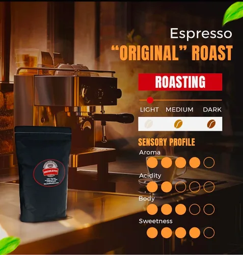 Vista 4 de Nicoletti Coffee Espresso Roast Sampler (3 paquetes de 1 libra cada uno) granos enteros tostados frescos