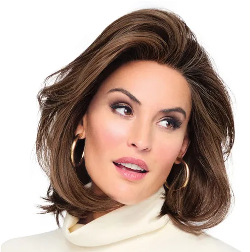 Vista 33 de Raquel Welch Flying Solo - Peluca para niños, 100% atada a mano por ropa de pelo, gorra pequeña promedio, RL10/12 castaño iluminado por el sol