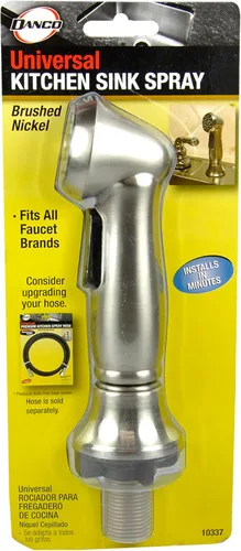 Vista 7 de Danco 10337 - Aerosol lateral universal para fregadero de cocina, níquel cepillado