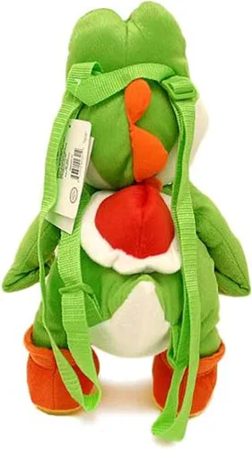 Vista 3 de Nintendo Mario Brothers Yoshi Mochila grande de peluche, multicolor