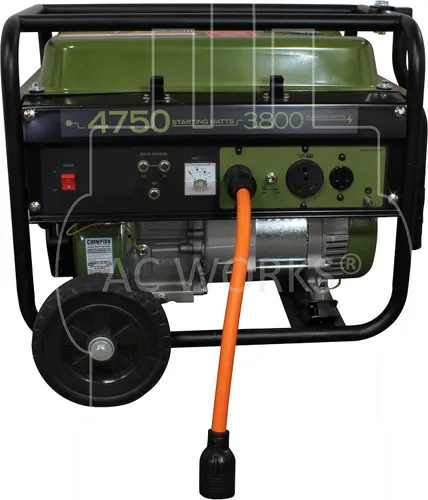 Vista 5 de AC WORKS Enchufe de bloqueo NEMA L14-30P de 4 clavijas de 30 amperios 125/250 voltios a conector hembra de bloqueo L6-30R 30Amp 250Volt (flexible)