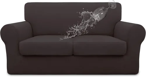 Vista 74 de Easy-Going Funda de sofá 100% impermeable doble de 3 piezas, elástica, suave, para perros, para sofá de 2 cojines separados, protector de muebles a