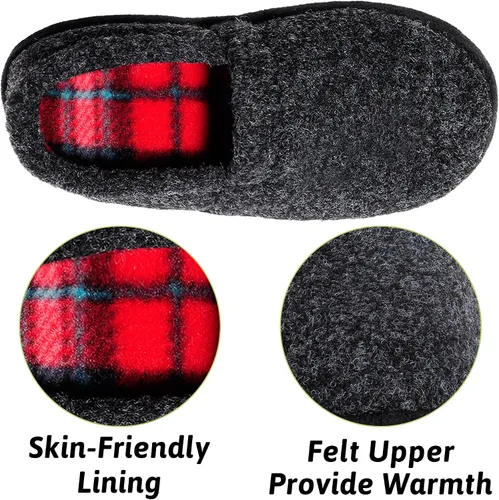Vista 3 de MIXIN Pantuflas para niños pequeños y grandes, zapatos de casa para interiores y exteriores con suela antideslizante