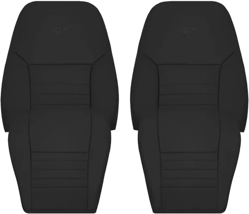 Vista 10 de Compatible con Ford Mustang GT V8 1999, 2000, 2001, 2002, 2003, 2004, funda de asiento convertible de piel sintética, se adapta tanto al conductor