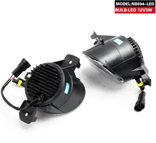 Vista 5 de Auto-Tech - 1 par de luces antiniebla LED para parachoques delantero, repuesto para Nissan