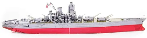 Vista 4 de Fascinations Metal Earth Premium Series Yamato Battleship 3D Kit de modelo de metal