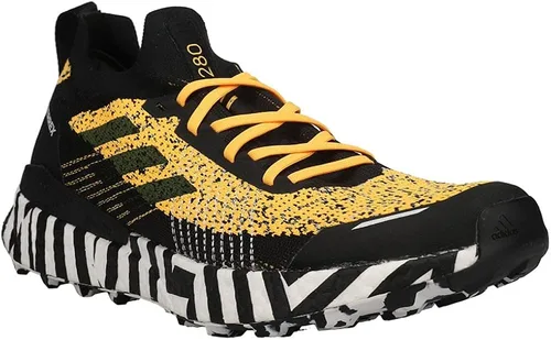 Vista 2 de adidas Womens Terrex Two Ultra Parley Trail Running Sneakers Shoes - Black, Yellow