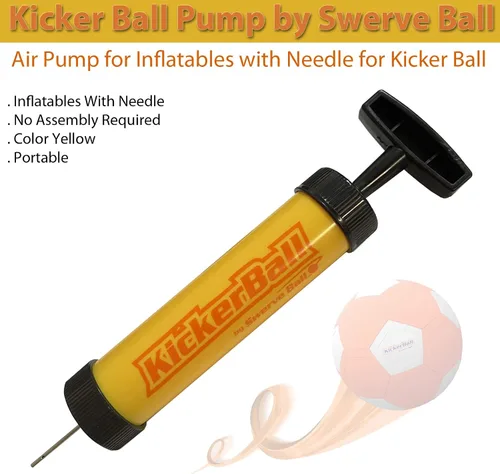 Vista 4 de Bomba manual de bolas Kicker – Bomba de aire portátil para pelotas deportivas, fútbol, baloncesto, fútbol, voleibol, aguja infladora incluida, fácil