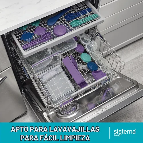 Vista 5 de Sistema Recipientes para aderezo de ensalada y condimentos de 4 piezas con tapas para el almuerzo