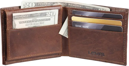 Vista 2 de Levi's Cartera de pasaporte de bloqueo RFID para hombre
