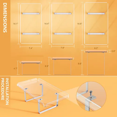 Vista 3 de Bakzon Soporte de 3 piezas para cupcakes, juego de mesa de postres de acrílico transparente con patas de soporte de hierro para cumpleaños