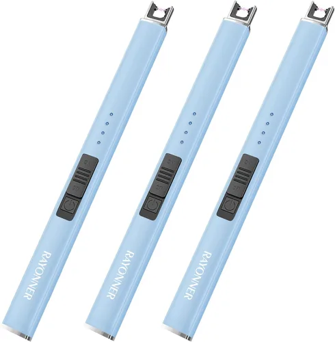 Vista 12 de Encendedor eléctrico con bloqueo de seguridad USB recargable a prueba de viento y sin llama de arco de plasma para rellenos de cestas de Pascua