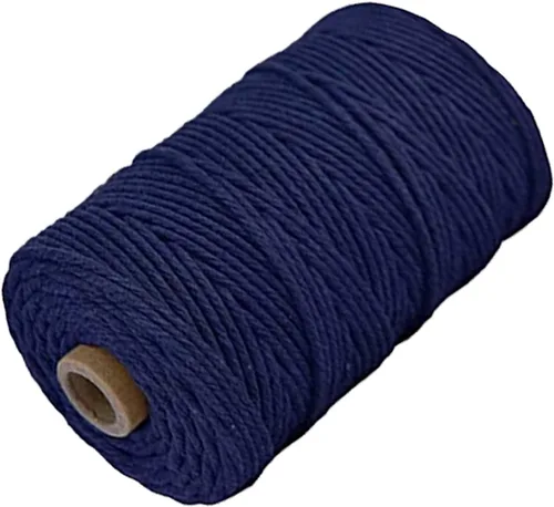 Vista 43 de Cordón de algodón para macramé, hilo torcido de 4 capas, cuerda de algodón natural, suministros perfectos de macramé, para hacer soportes colgantes