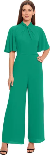 Vista 2 de Maggy London Overol de cuello alto para mujer, ropa de trabajo, oficina, evento invitado