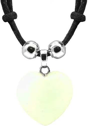 Vista 14 de Collar ajustable con dije de cristal curativo en forma de corazón, joyería de chakras hecha a mano para mujer, accesorios bohemios Negro Onyx
