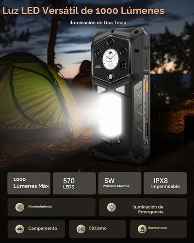 Vista 2 de Ulefone Armor 29 Pro 5G AI Smartphone resistente con subpantalla de 1.04 pulgadas, 21200 mAh/120 W, MTK Dimensity 7400, 32+512GB/2TB, AMOLED de 6.67