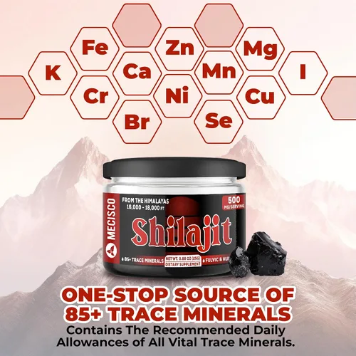 Vista 2 de Shilajit orgánico puro del Himalaya de 0.88 oz – La resina Shilajit contiene fúlvico, ácido húmico natural y más de 85 minerales traza – Apoyo
