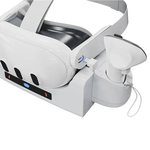 Vista 2 de VR Charging Station for OculusMeta Quest 3, Charging Dock Supports LED Indicator, Charging Dock Station with USB-C Fast Charging for VR Console and