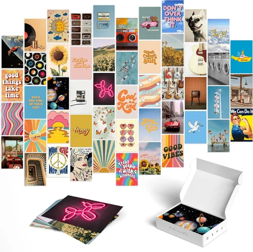 Vista 39 de Y2K BOO Kit de Collage de Pared Dark Academia - 50 Fotos Clásicas y Misteriosas de 4"x6" para Decoración de Dormitorio, Regalo para Chicas
