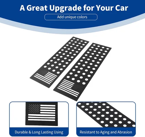 Vista 5 de Cubierta para panel de poste de pilar Bronco B, calcomanía de bandera estadounidense para Ford Bronco 2021 hasta 2 puertas, accesorios exteriores
