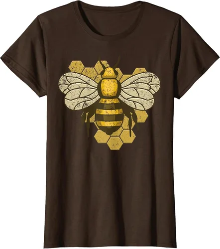 Vista 50 de Retro Beekeeper Beekeeper Honey Bumblebee Vintage Saves Bees T-Shirt Asphalt Grey