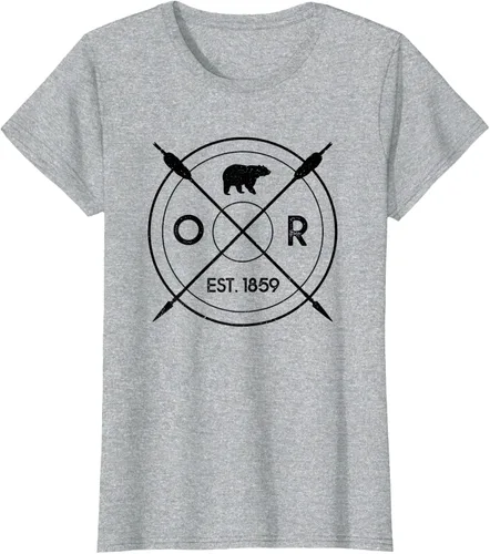 Vista 25 de Oregon Beaver State Bear OR Est. 1859 - Camiseta de regalo, gris, S