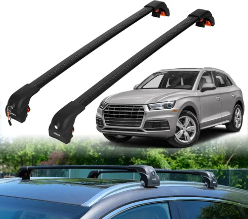 Vista 21 de ERKUL Barras Transversales de Techo para Audi Q3 2012-2018 Barras Transversales de Aluminio con Candado Antirrobo para Techo Compatible con Negro