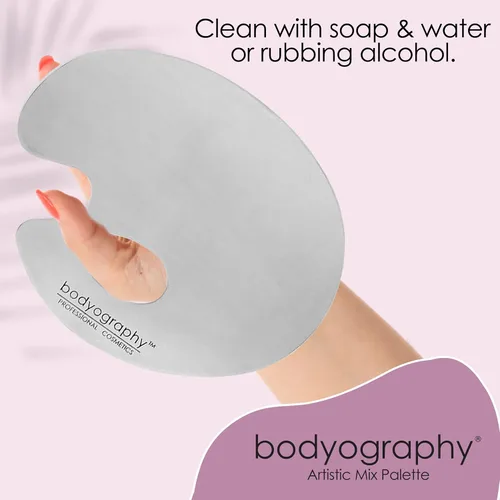 Vista 4 de Bodyography - Paleta de mezcla de artistas de acero inoxidable para mujer, 1 paleta