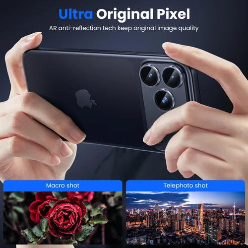 Vista 2 de WSKEN Protector de lente de cámara para iPhone 17 Pro, diseño de grado