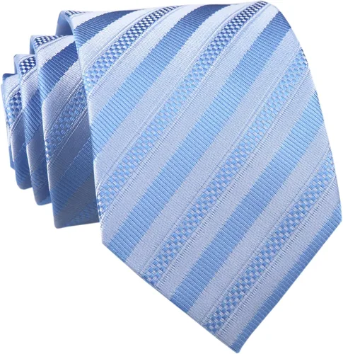 Vista 136 de Secdtie Corbata clásica de seda tejida jacquard a rayas para hombre