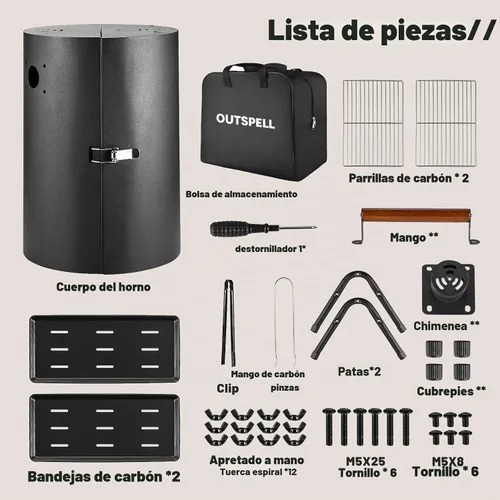 Vista 7 de Parrilla de carbón portátil: parrilla de barbacoa de doble cara
