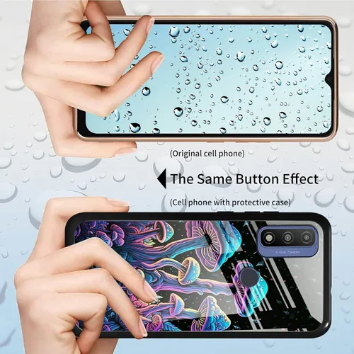 Vista 319 de Funda para Motorola Moto G Stylus 5G 2021 de vidrio templado, funda negra con diseño de mujer negra africana para mujeres y hombres, antiarañazos, a