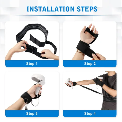 Vista 5 de LANMU Fitness Pack Compatible with OculusMeta Quest 2, Rift SValve IndexHTC Vive,5 in 1 Fit Kit Exercise Accessories for Vr Game and Workout