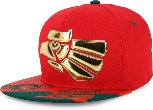 Vista 5 de Hecho En Mexico Águila 3D Bordada Gorra Plana con Cierre Snapback Verde oscuro Negro 4