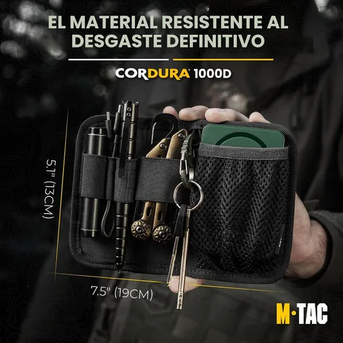 Vista 2 de M-Tac Bolsa táctica Insertar Organizador modular Utilidad Admin Bolsa Gancho Sujetadores - Llavero Negro