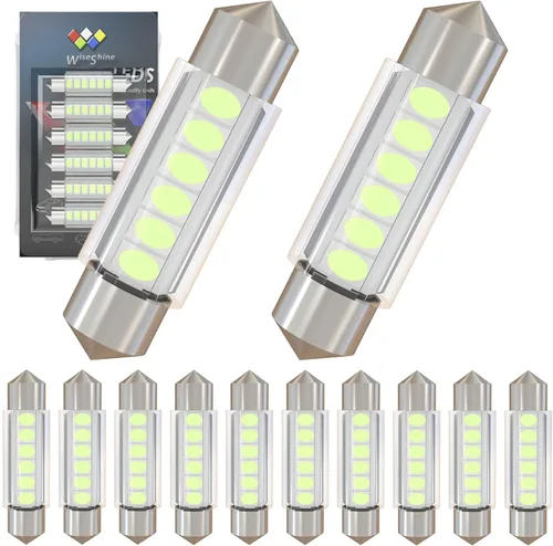Vista 21 de Bombilla LED Festoon C5W de 38mm 39mm DE3425 DE3423 Bombillas LED Ámbar Amarillo Festoon 6418 6411 6423 Bombilla LED DC 12V para Luces Interiores